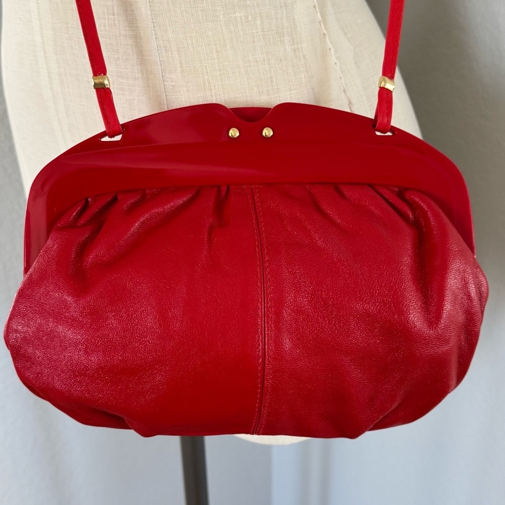 Vintage Red Leather Bag Made in Italy ๐ฎ๐น - Picture 2 of 7